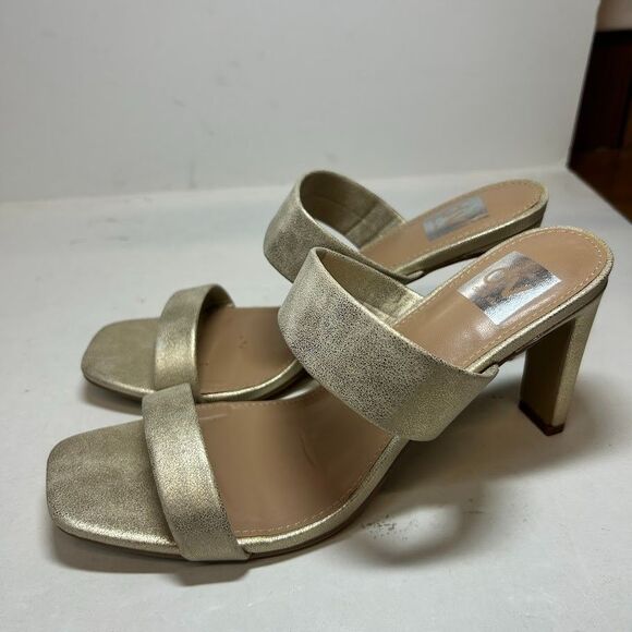 Dolce Vita Womens 9 M Soft Gold Selsta Strappy Block Heel Sandals NIB HC3 - Picture 3 of 4